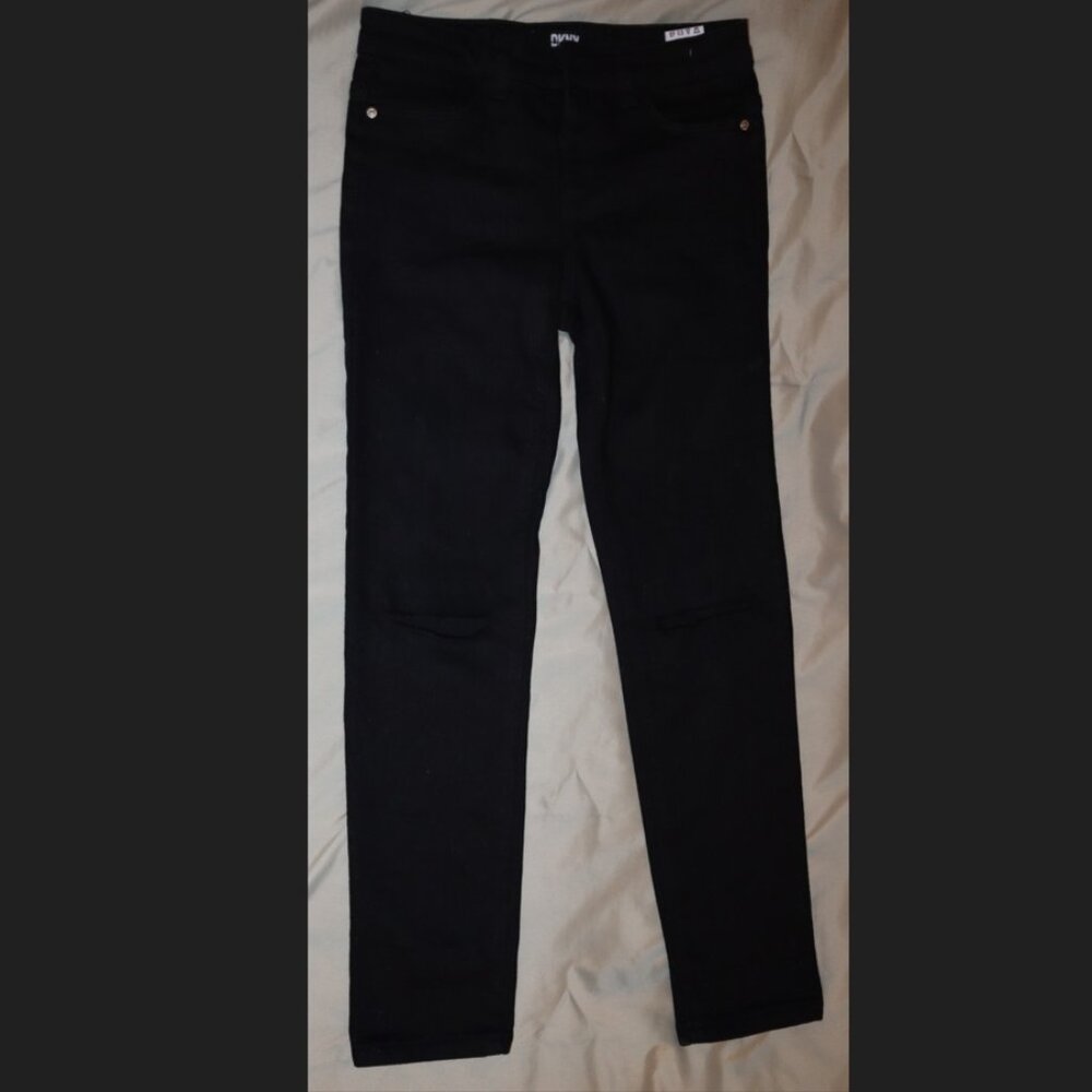 DKNY black  jeans Ripped Knee Girls size 10 
